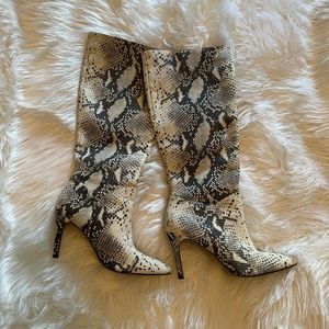 Steve Madden Tall Snakeskin Boots - excellent condition